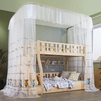 91家纺网 家纺一手货源 找家纺 （总）夏彩 88310绣花子母床导轨蚊帐