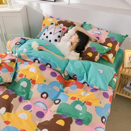 91家纺网 家纺一手货源 找家纺 威布斯家居 2021新款春夏全棉四件套 童话王国