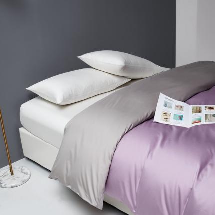 91家纺网 家纺一手货源 找家纺 （总）顾家家居 2023新款60长绒棉双拼全棉单被套纯棉