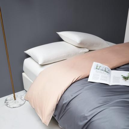 91家纺网 家纺一手货源 找家纺 （总）顾家家居 2023新款60长绒棉双拼全棉单被套纯棉