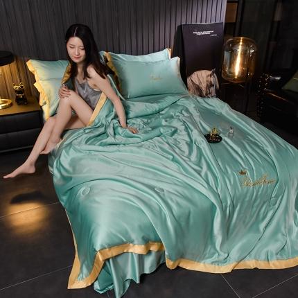 91家纺网 家纺一手货源 找家纺 （总）简爱 2025新款水洗真丝夏被四件套