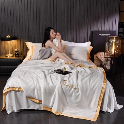 91家纺网 家纺一手货源 找家纺 （总）简爱 2025新款水洗真丝夏被四件套