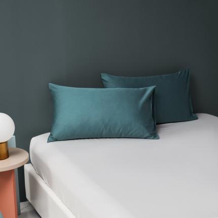 91家纺网 家纺一手货源 找家纺 顾家家居 2023新款60长绒棉双拼枕套48*74cm一对