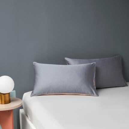 91家纺网 家纺一手货源 找家纺 顾家家居 2023新款60长绒棉双拼枕套48*74cm一对