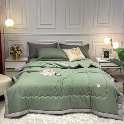 91家纺网 家纺一手货源 找家纺 （总）U被家纺 2025新款日系水洗棉夏被实拍图