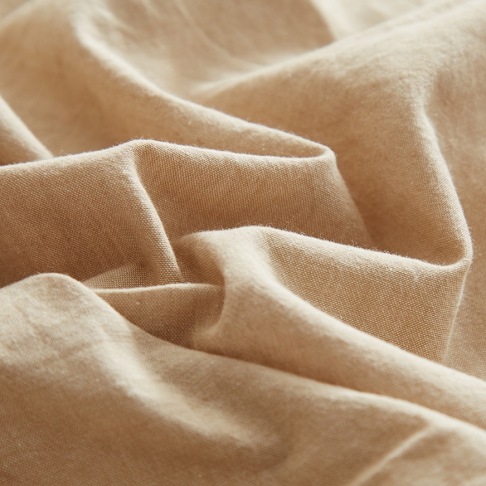 91家纺网 家纺一手货源 找家纺 优眠坊 2025新款全棉色织水洗棉夹棉床笠 卡其