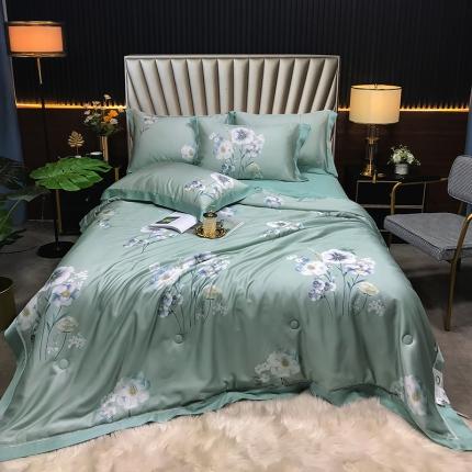 91家纺网 家纺一手货源 找家纺 （总）娇逸 2021新款60天丝数码印花夏被夏凉被