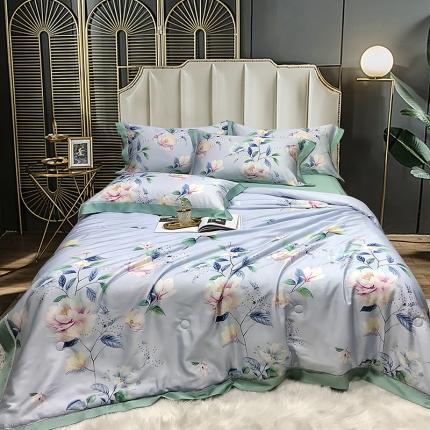 91家纺网 家纺一手货源 找家纺 （总）娇逸 2021新款60天丝数码印花夏被夏凉被