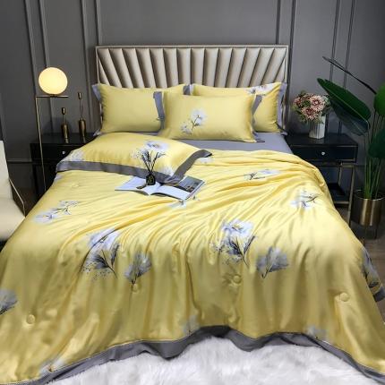 91家纺网 家纺一手货源 找家纺 （总）娇逸 2021新款60天丝数码印花夏被夏凉被