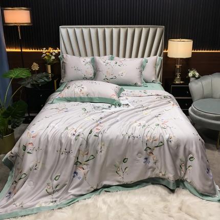 91家纺网 家纺一手货源 找家纺 （总）娇逸 2021新款60天丝数码印花夏被夏凉被