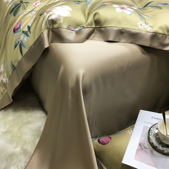 91家纺网 家纺一手货源 找家纺 娇逸 2021新款60支进口兰精天丝数码印花四件套 浣溪沙