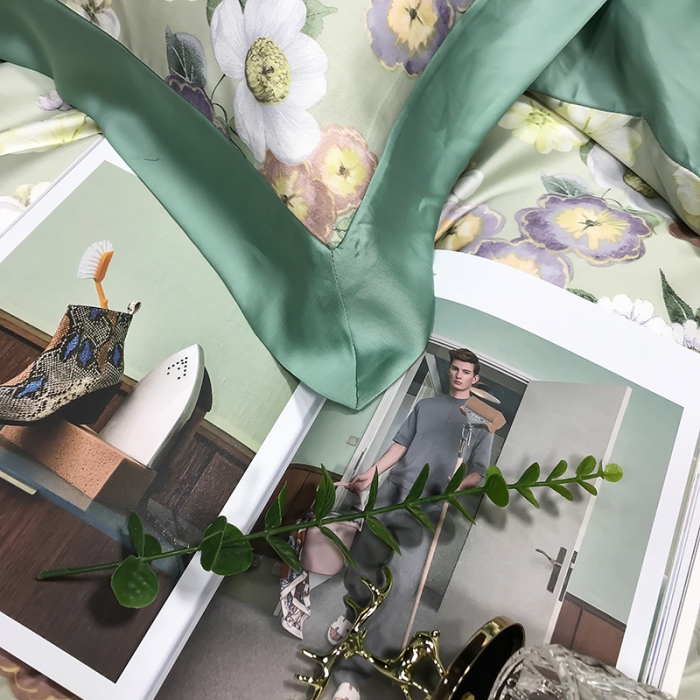 91家纺网 家纺一手货源 找家纺 娇逸 2021新款60天丝数码印花夏被 春色满园