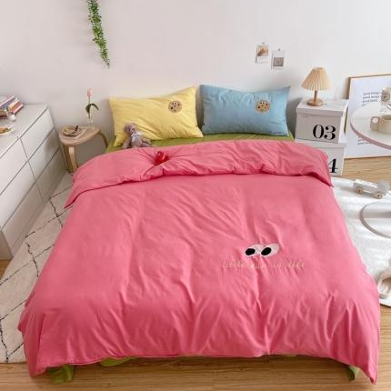 星期八 2021新款马卡龙趣味水洗棉四件套 曲奇