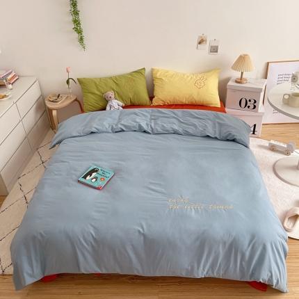 星期八 2021新款马卡龙趣味水洗棉四件套 笑脸耶