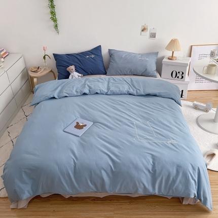 星期八 2021新款马卡龙趣味水洗棉四件套 拥抱