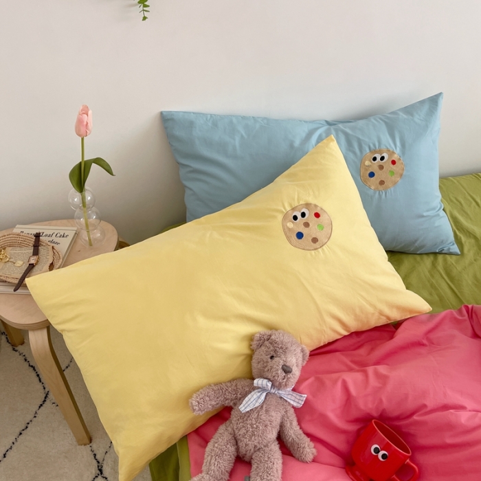 91家纺网 家纺一手货源 找家纺 （总）星期八 2021新款马卡龙趣味水洗棉四件套