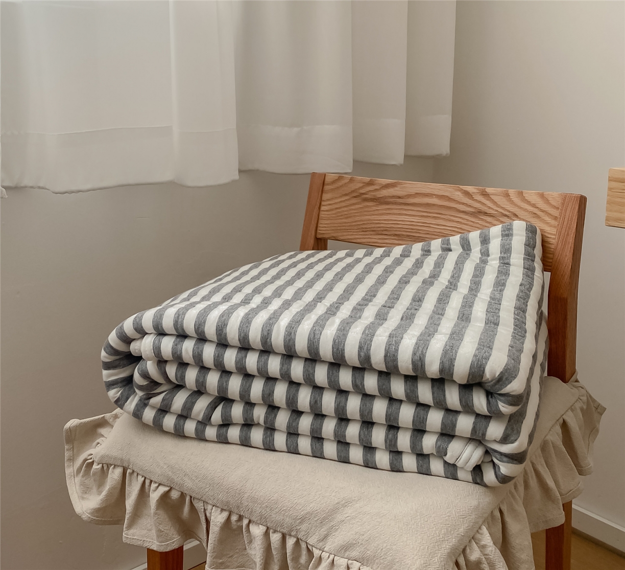 91家纺网 家纺一手货源 找家纺 新款针织全棉夏被天竺棉夏被 超软糯手感 实拍图