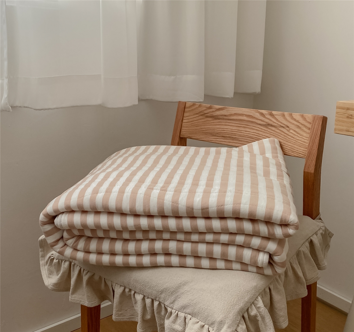 91家纺网 家纺一手货源 找家纺 新款针织全棉夏被天竺棉夏被 超软糯手感 实拍图