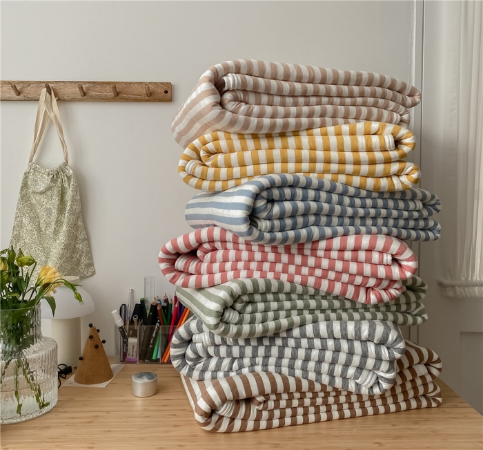 91家纺网 家纺一手货源 找家纺 新款针织全棉夏被天竺棉夏被 超软糯手感 实拍图