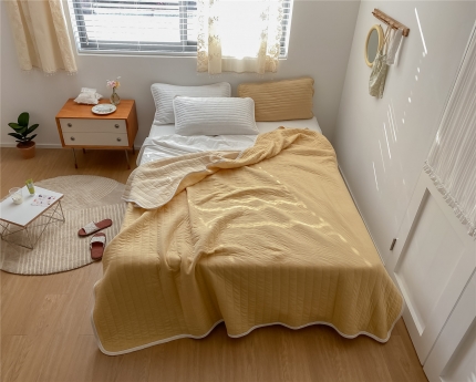 91家纺网 家纺一手货源 找家纺 新款针织全棉夏被天竺棉夏被 超软糯手感 实拍图