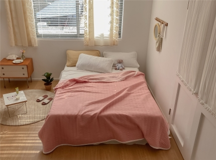 91家纺网 家纺一手货源 找家纺 新款针织全棉夏被天竺棉夏被 超软糯手感 实拍图