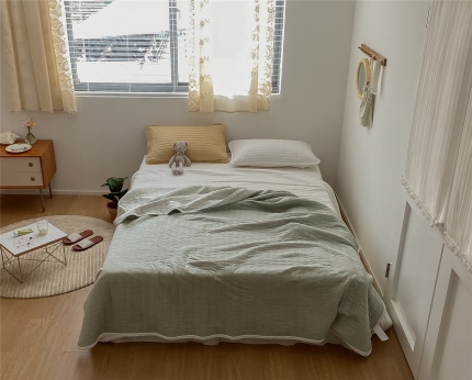 91家纺网 家纺一手货源 找家纺 新款针织全棉夏被天竺棉夏被 超软糯手感 实拍图