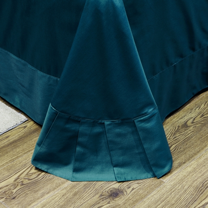 91家纺网 家纺一手货源 找家纺 U品汇春夏新品60s长绒棉绣花全棉刺绣四件套梅花鹿系列墨绿