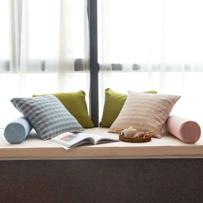 91家纺网 家纺一手货源 找家纺 U品汇 2021新款海绵飘窗垫 雪尼尔米黄