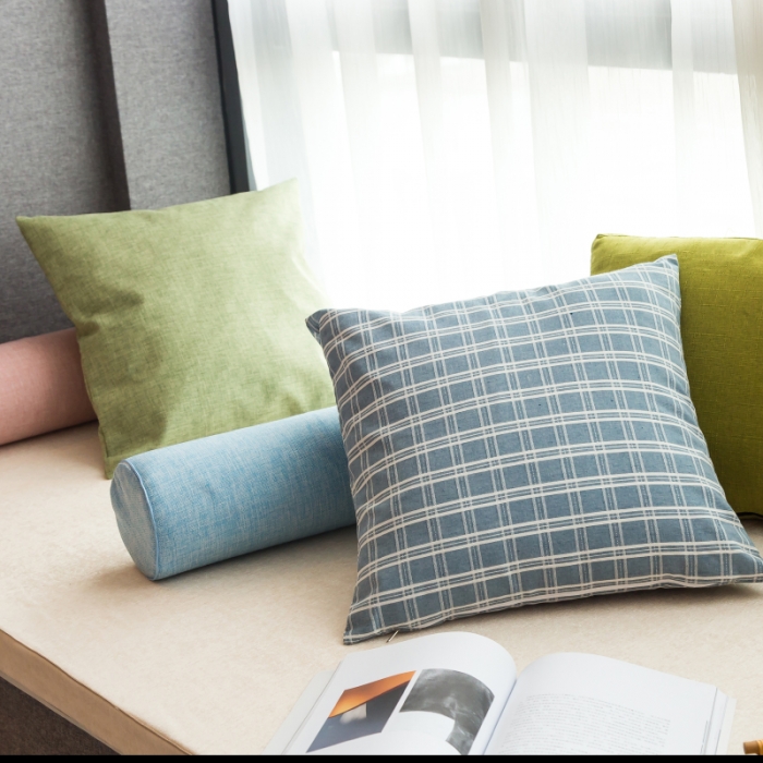 91家纺网 家纺一手货源 找家纺 U品汇 2021新款海绵飘窗垫 雪尼尔米黄