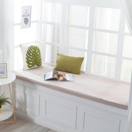 U品汇 2021新款海绵飘窗垫 棉麻素色清雅灰