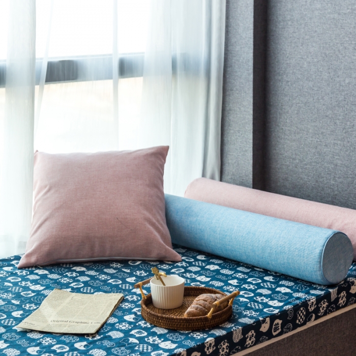 91家纺网 家纺一手货源 找家纺 U品汇 2021新款海绵飘窗垫 招财猫