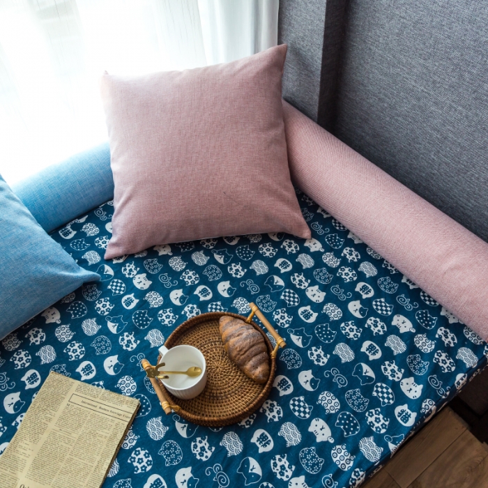 91家纺网 家纺一手货源 找家纺 U品汇 2021新款海绵飘窗垫 招财猫