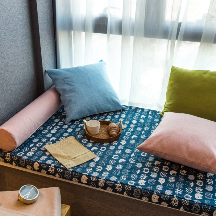 91家纺网 家纺一手货源 找家纺 U品汇 2021新款海绵飘窗垫 招财猫