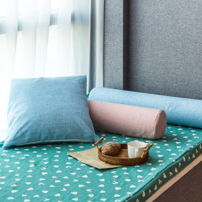 91家纺网 家纺一手货源 找家纺 U品汇 2021新款海绵飘窗垫 小粽子