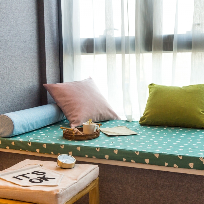 91家纺网 家纺一手货源 找家纺 U品汇 2021新款海绵飘窗垫 小粽子