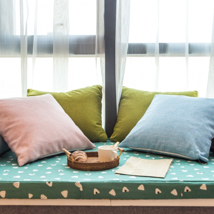 91家纺网 家纺一手货源 找家纺 U品汇 2021新款海绵飘窗垫 小粽子