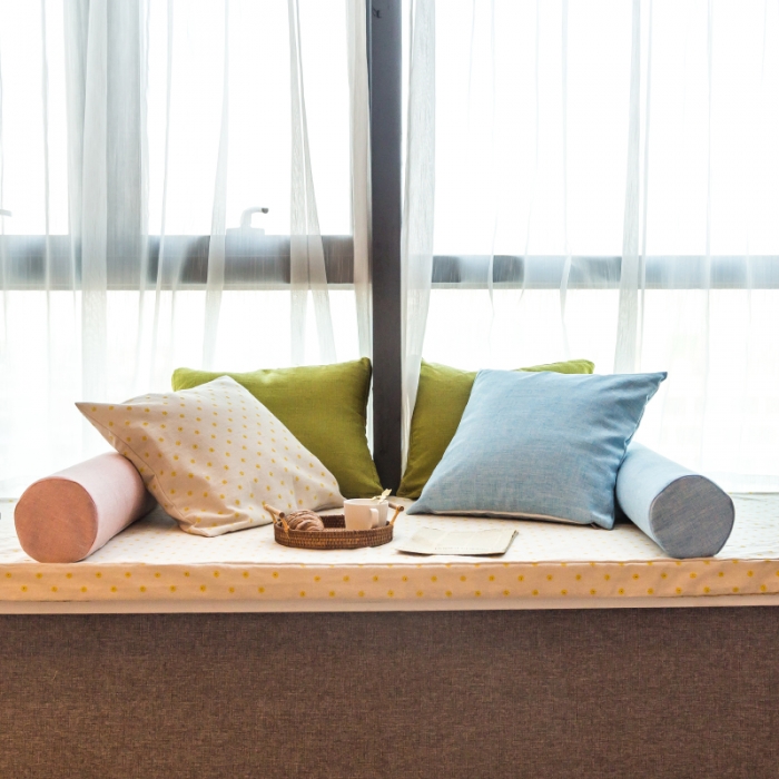 91家纺网 家纺一手货源 找家纺 U品汇 2021新款海绵飘窗垫 小雏菊