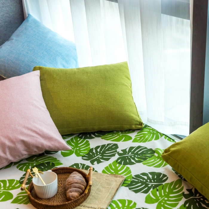 91家纺网 家纺一手货源 找家纺 U品汇 2021新款海绵飘窗垫 仲夏之夜