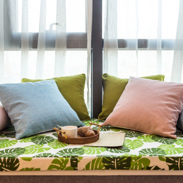 91家纺网 家纺一手货源 找家纺 U品汇 2021新款海绵飘窗垫 仲夏之夜