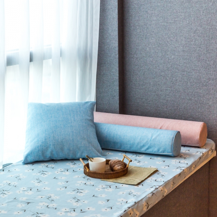 91家纺网 家纺一手货源 找家纺 U品汇 2021新款海绵飘窗垫 悠然花开