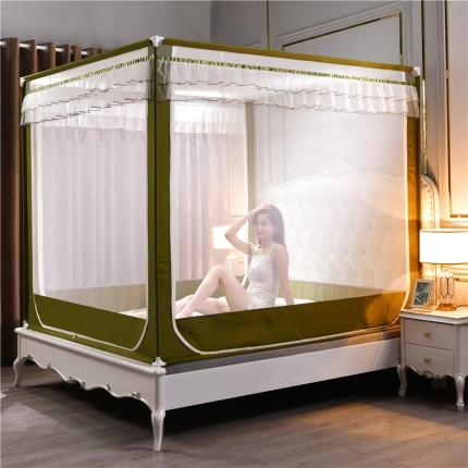 91家纺网 家纺一手货源 找家纺 （总）冉美 2021新款清新外穿杆坐床蚊帐