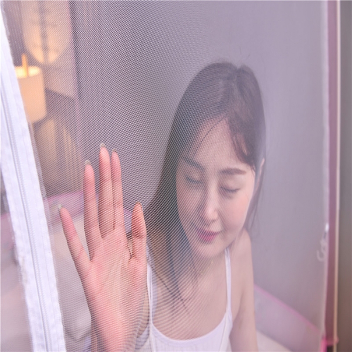 91家纺网 家纺一手货源 找家纺 冉美家纺 2021新款布顶防蚊蒙古包蚊帐 彩虹小马-粉