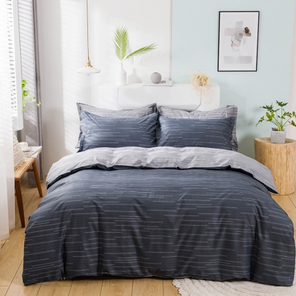 91家纺网 家纺一手货源 找家纺 （总）时尚简约系列全棉13372四件套（加老板微信有会员价）