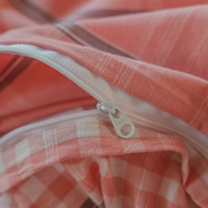 91家纺网 家纺一手货源 找家纺 （总）柠萌家居 无印风格良品格子AB板色织水洗棉四件套