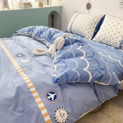 珺柔家纺 2021新款全棉印花四件套系列三 远航