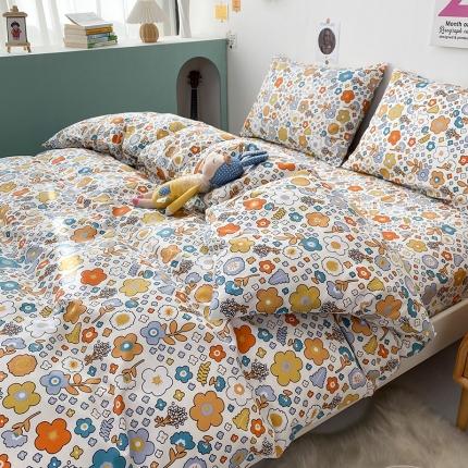 珺柔家纺 2021新款全棉印花四件套系列三 花海