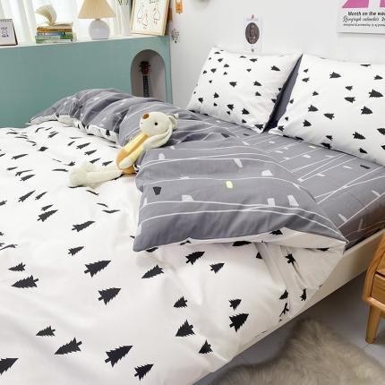 91家纺网 家纺一手货源 找家纺 珺柔家纺 2021新款全棉印花四件套系列三 丛林