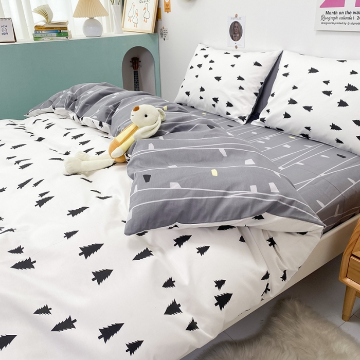 91家纺网 家纺一手货源 找家纺 珺柔家纺 2021新款全棉印花四件套系列三 丛林