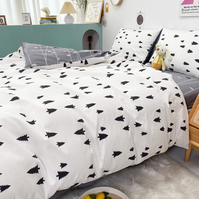 91家纺网 家纺一手货源 找家纺 珺柔家纺 2021新款全棉印花四件套系列三 丛林