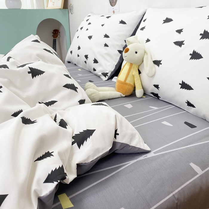 91家纺网 家纺一手货源 找家纺 珺柔家纺 2021新款全棉印花四件套系列三 丛林